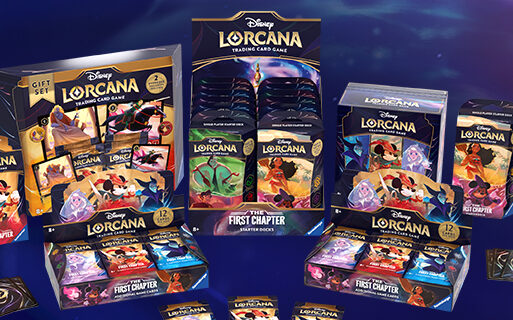 Cards and booster packs for the Disney Lorcana trading card game from Ravensburger