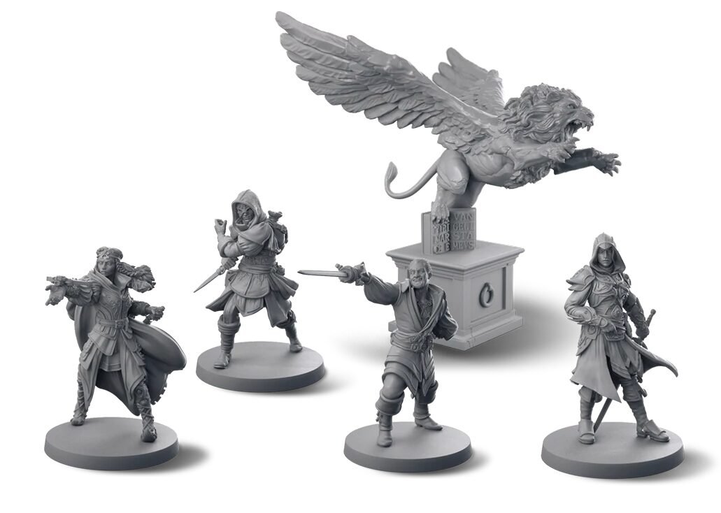 Lot De 4 Cartes/planches Assassin's Creed Brotherhood Of Venice - Marque Triton Noir - Occasion
